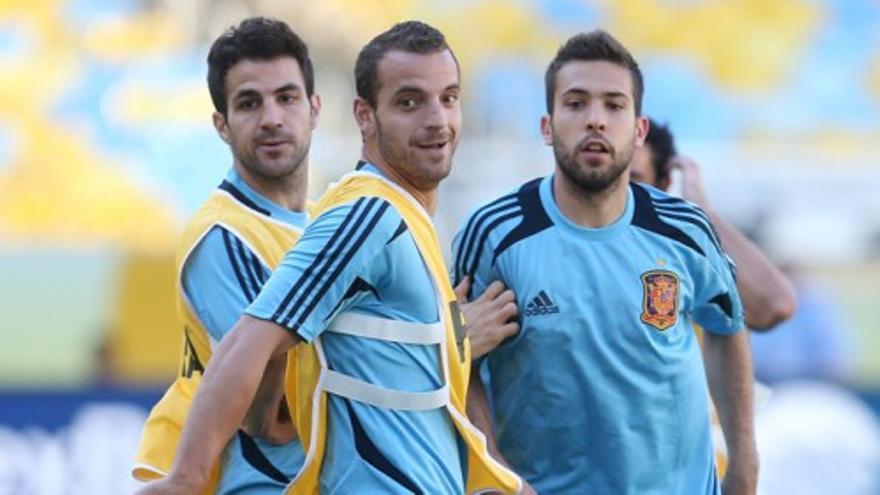 La selección española comienza a preparar el partido contra Italia