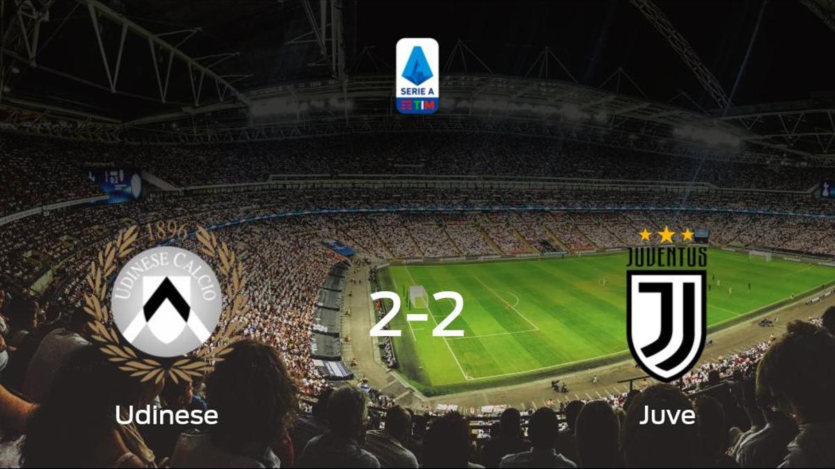 El Udinese y la Juventus se reparten los puntos y empatan 2-2