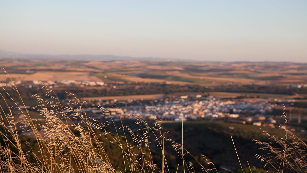 Una vista del casco urbano de la localidad desde la sierra.