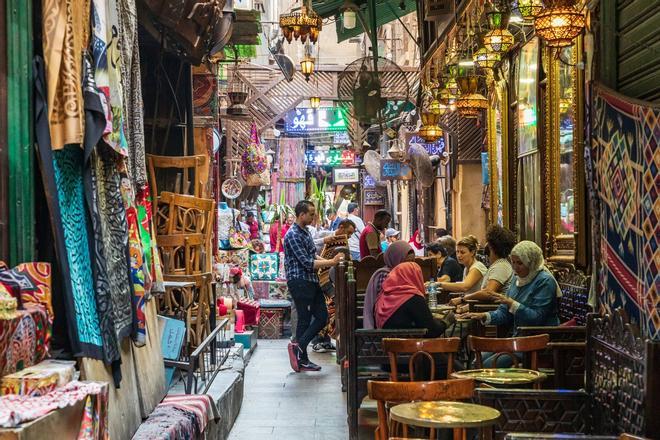 Café El Fishawi, Khan al-Khalili, Egipto papel