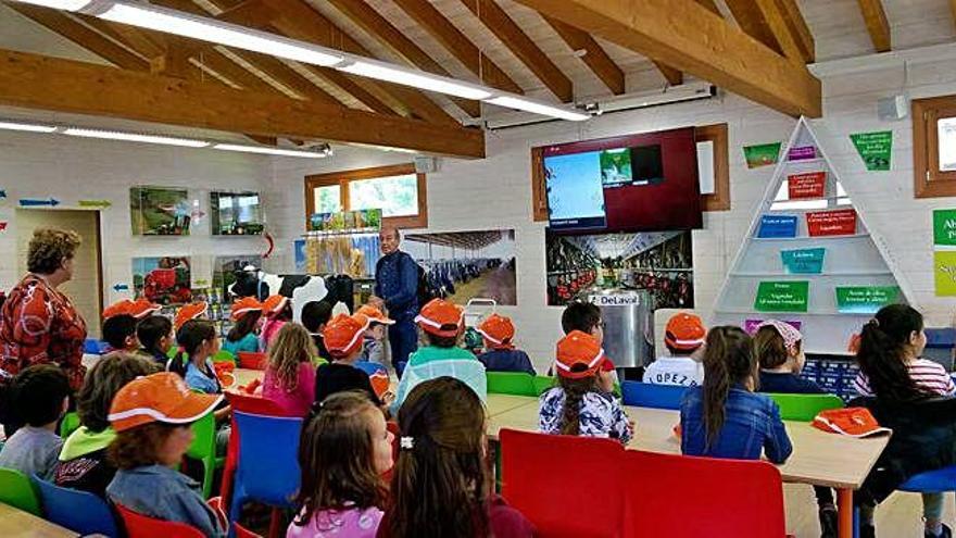 Los alumnos conocen el proceso de producción y transformación de la leche.