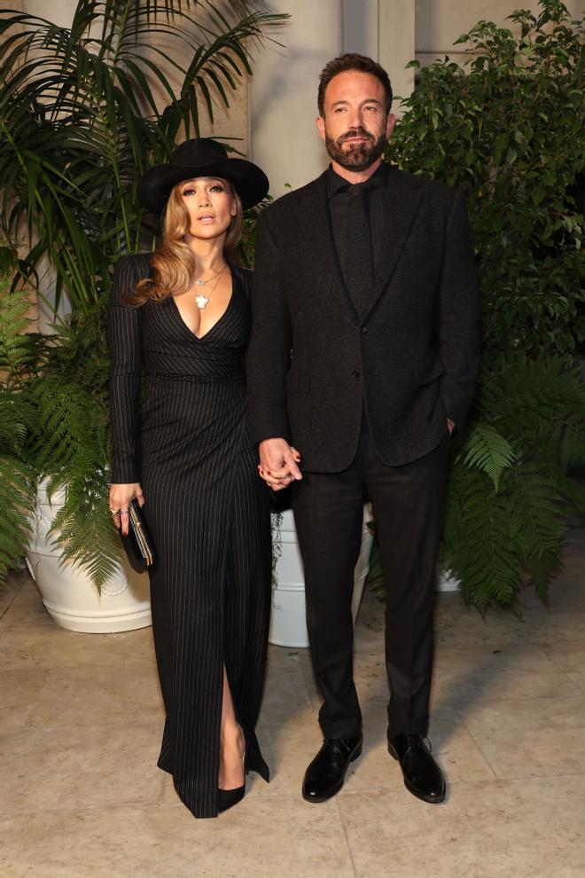 Jennifer Lopez y Ben Affleck en un desfile de Ralph Lauren