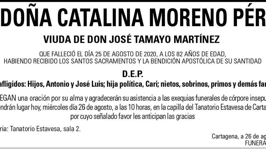 Dª Catalina moreno Pérez