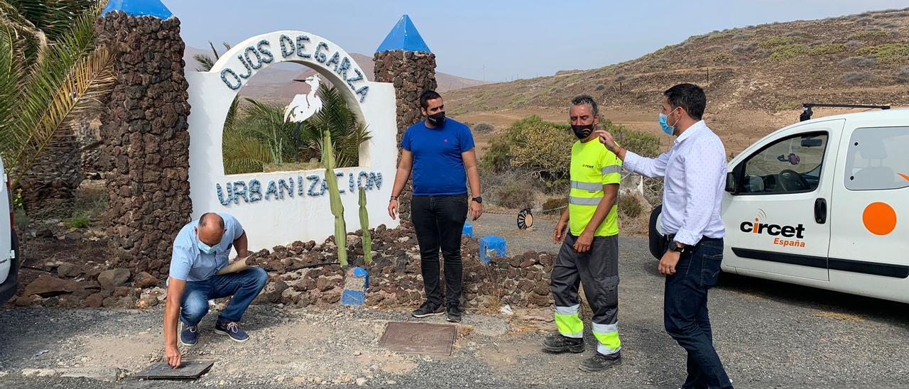 Telde inicia el despliegue de fibra óptica en Ojos de Garza, en una imagen de archivo