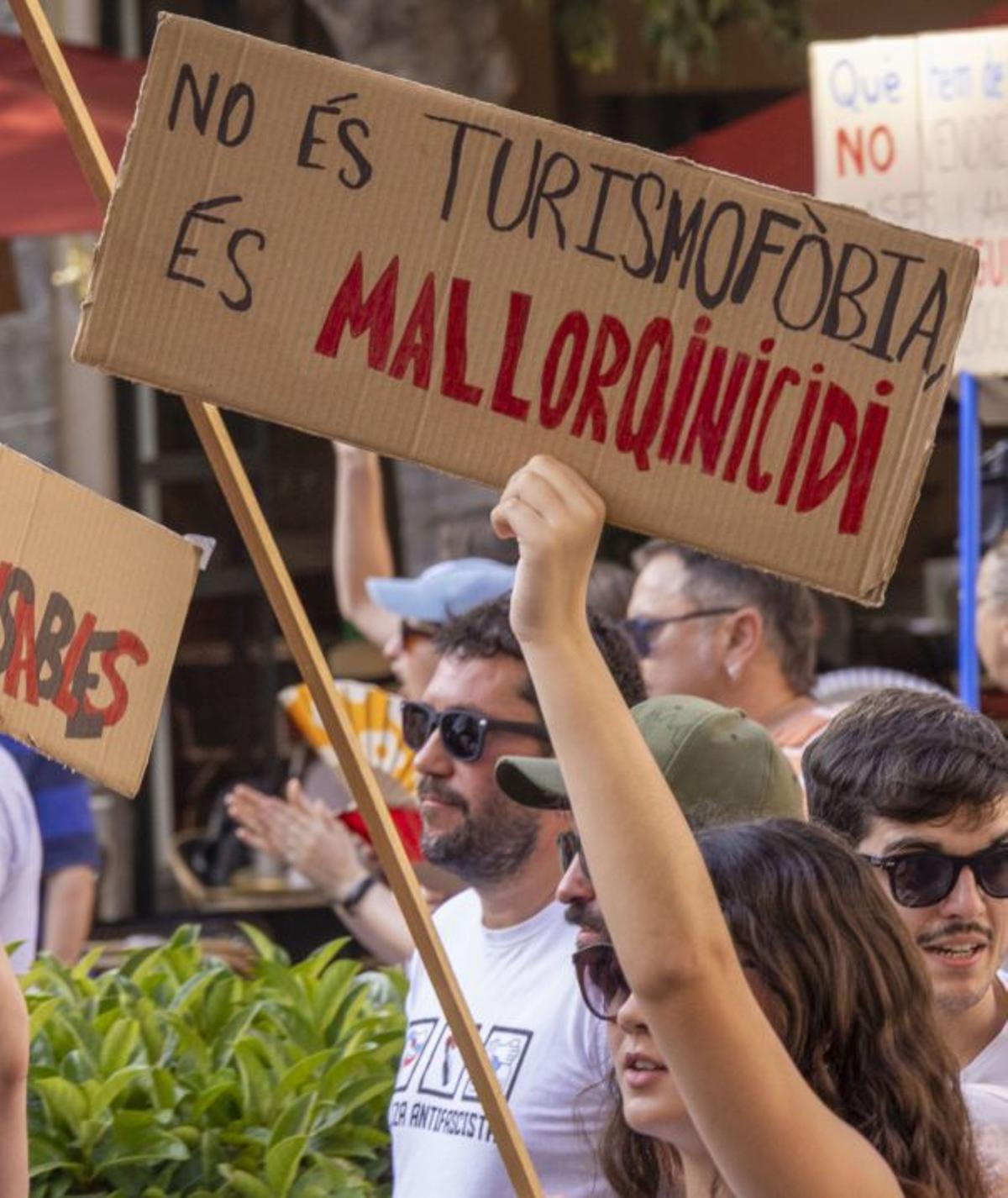Tourismusdemo in Palma.