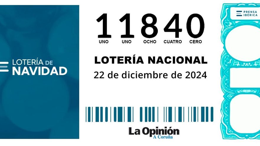 Lotería de Navidad en Galicia: El número 11.840, tercer premio del sorteo de Navidad, cae en Ferrol, Lugo y Noia