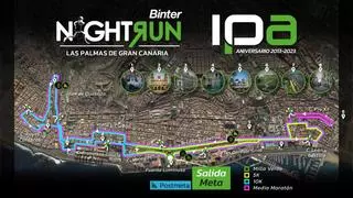 Este es el recorrido de la Binter NightRun 2023 por Las Palmas de Gran Canaria