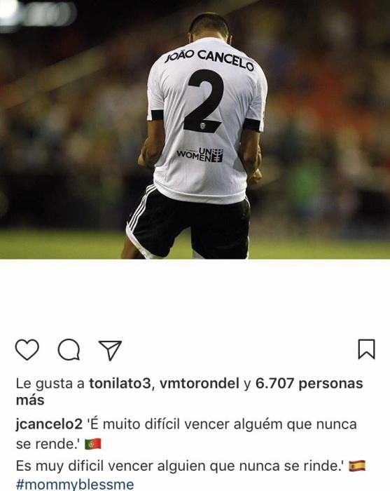 Los mensajes de Cancelo a su madre