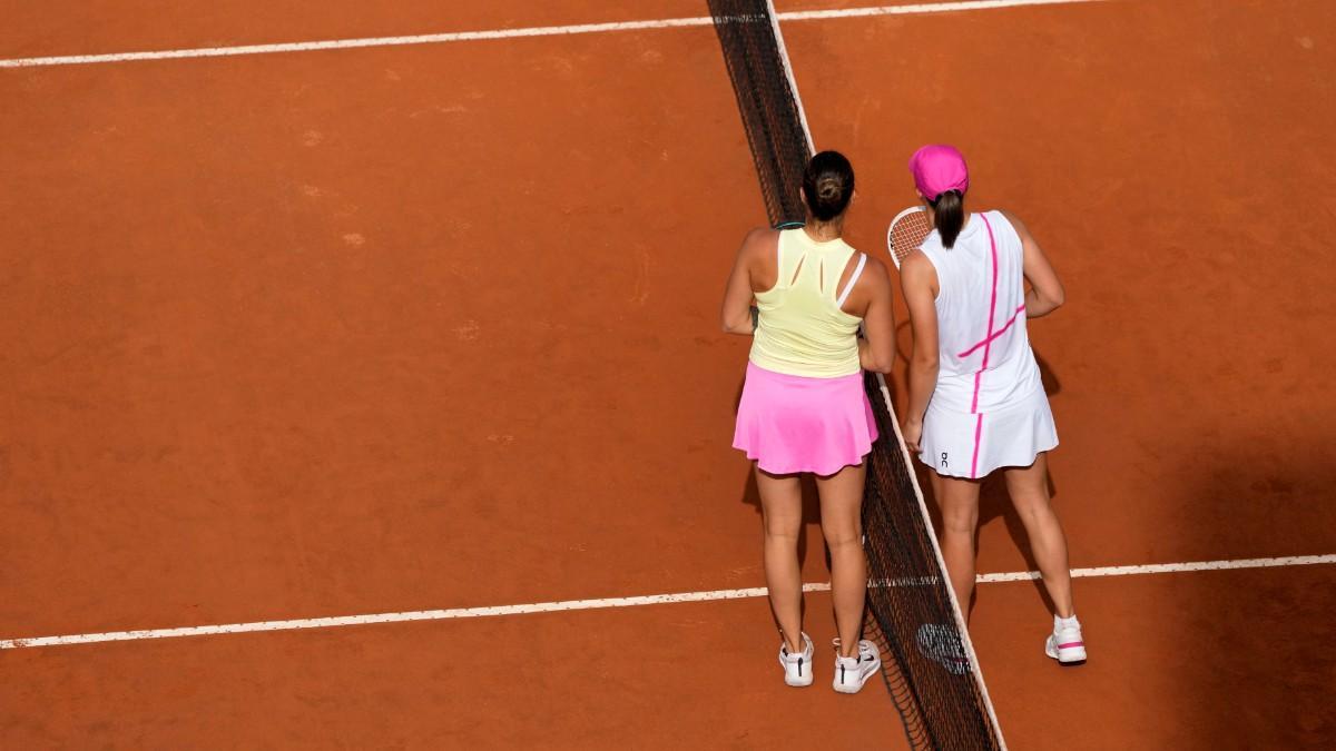 Sabalenka y Swiatek, antes de la final en Roma