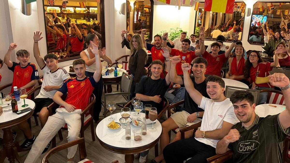 El España-Uruguay en el ocio nocturno de Vigo