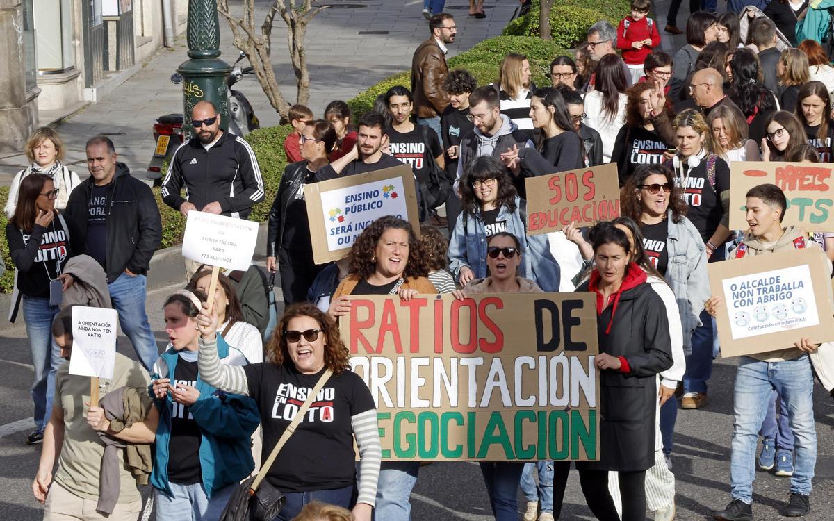 Manifestación de Educación en Vigo