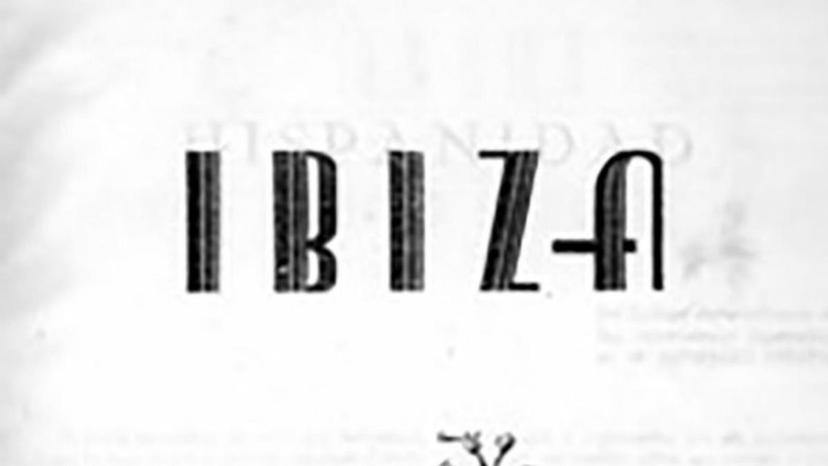 Eivissa revista 1. Portada del número 1 de la revista Eivissa, de la primera època, corresponent al mes de març de 1944, quan era editada per la Societat Cultural i Recreativa Ebusus.