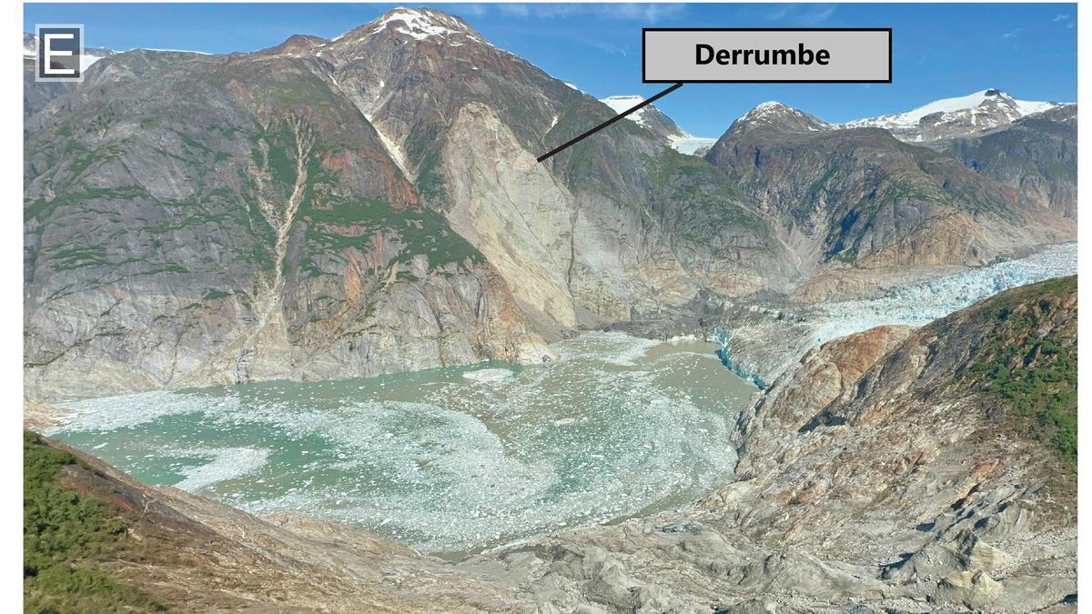 Lugar en el que se produjo el derrumbe que causó el megatsunami
