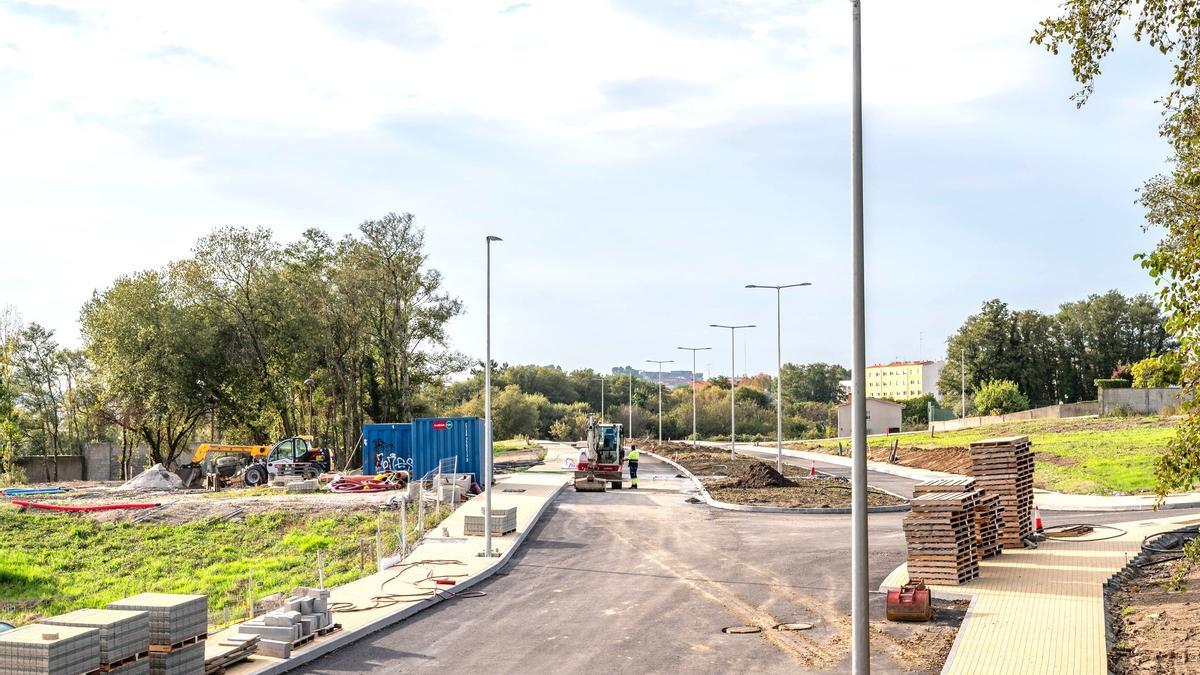 Últimos trabajos de las obras de urbanización de la cuarta fase de Icaria, en diciembre.