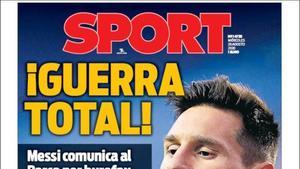 La portada del SPORT del 26 de agosto