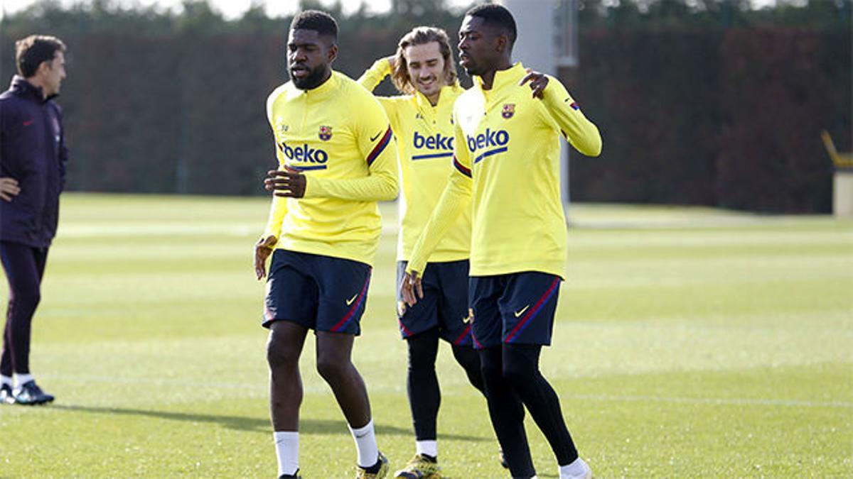 Dembélé empieza a trabajar con el grupo