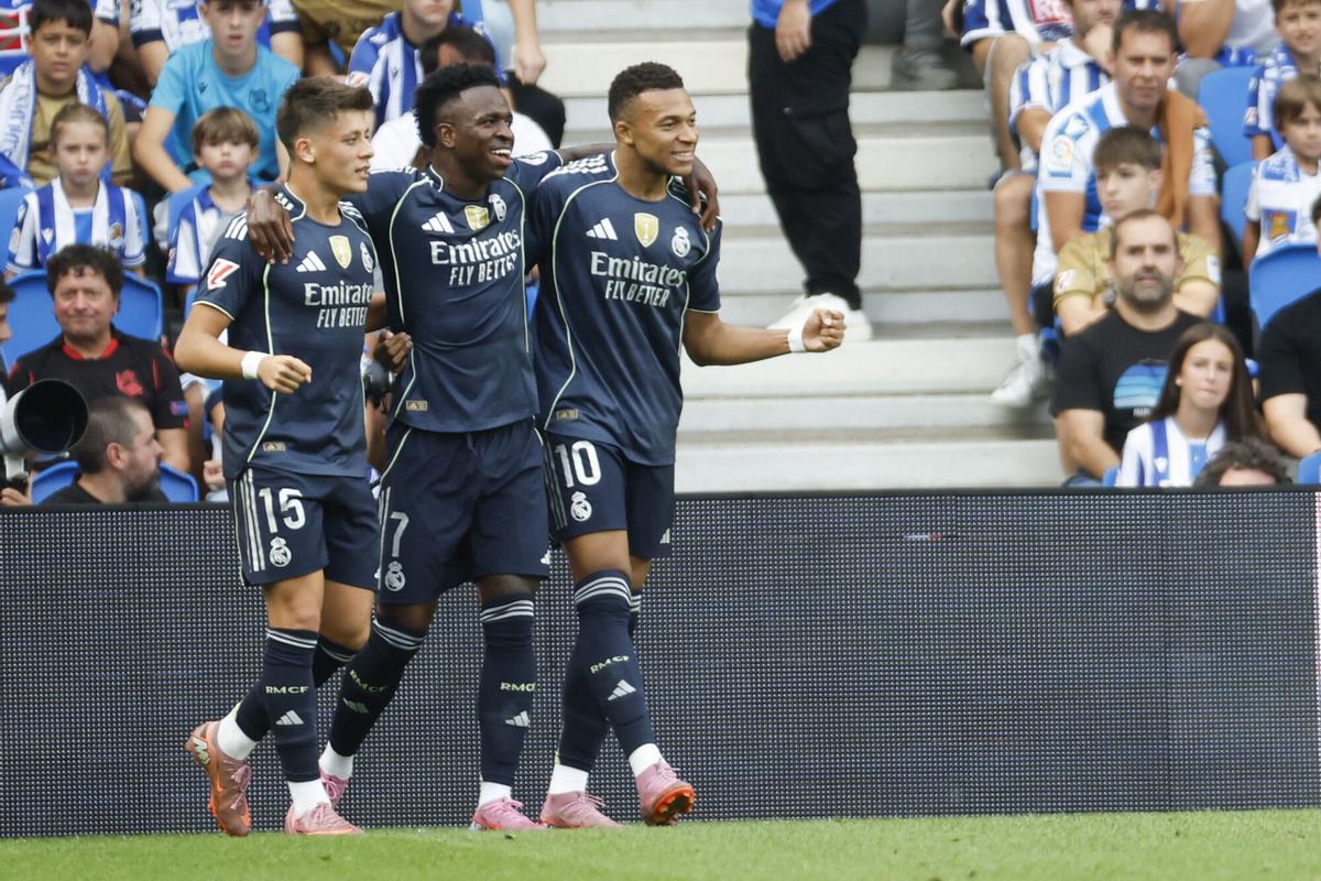 El Real Madrid en la última jornada de Liga contra la Real Sociedad