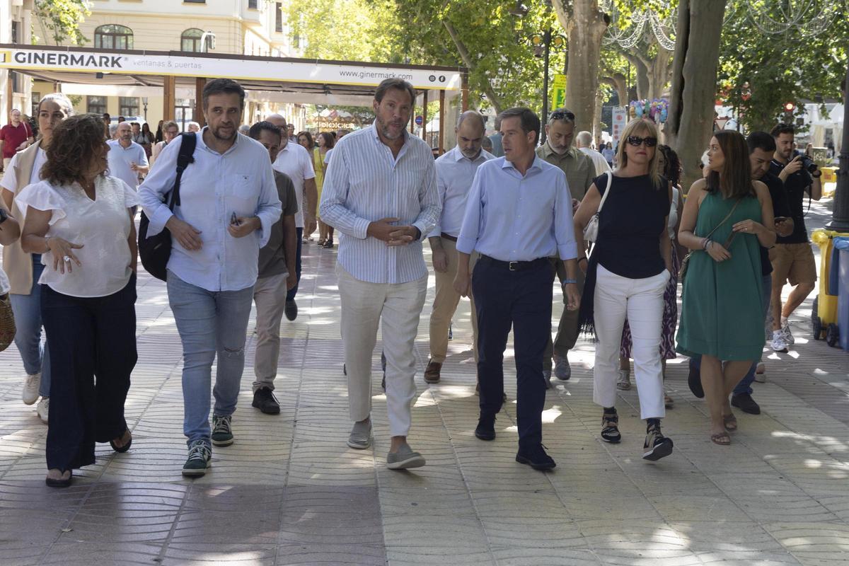 La visita del ministro Óscar Puente a Xàtiva, en imágenes