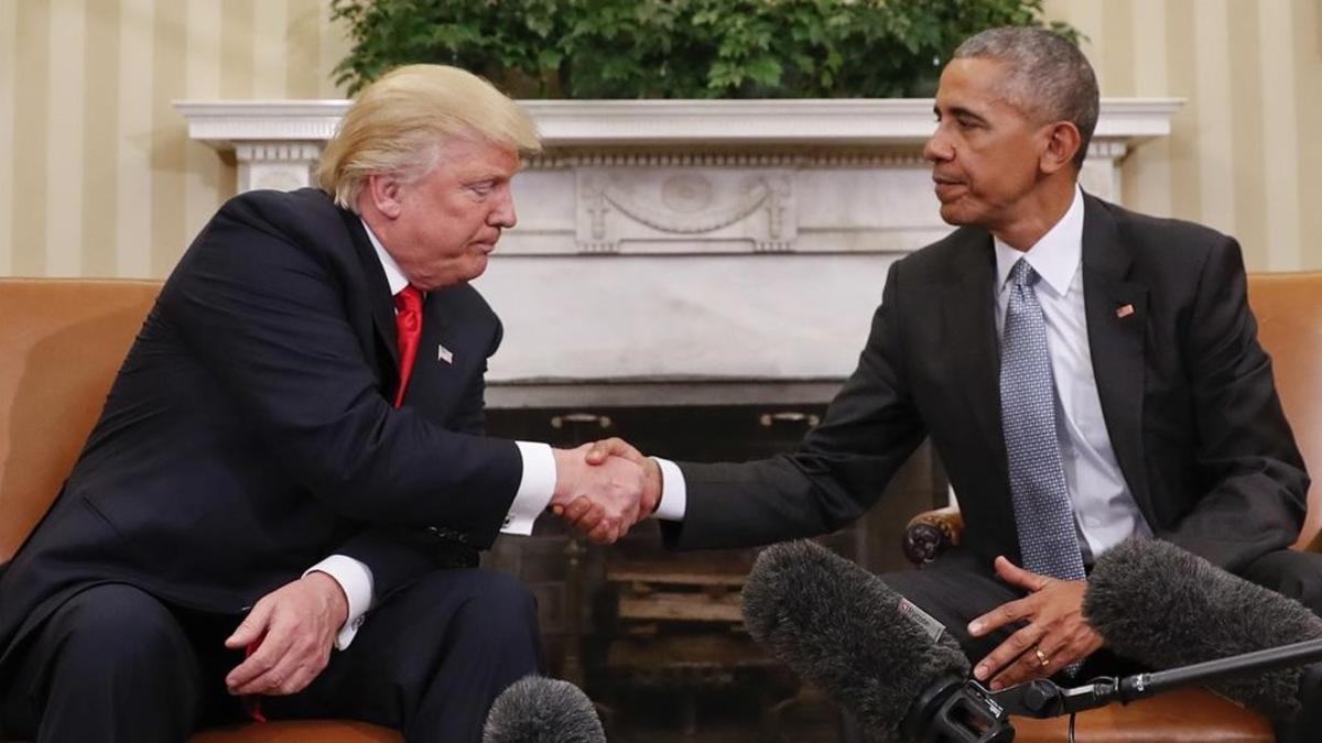 Trump y Obama, el 10 de noviembre del 2016, durante un encuentro en la Casa Blanca.