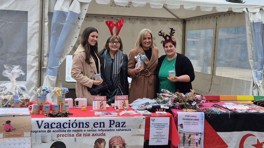 Colecta solidaria de fondos para la causa saharaui en el centro de Bertamiráns