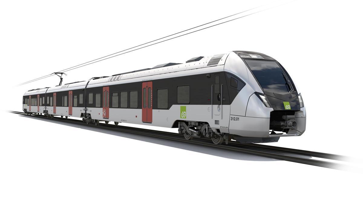 Imatge virtual del model de tren que s'està fabricant per a la línia de Rodalies que passa pel Bages