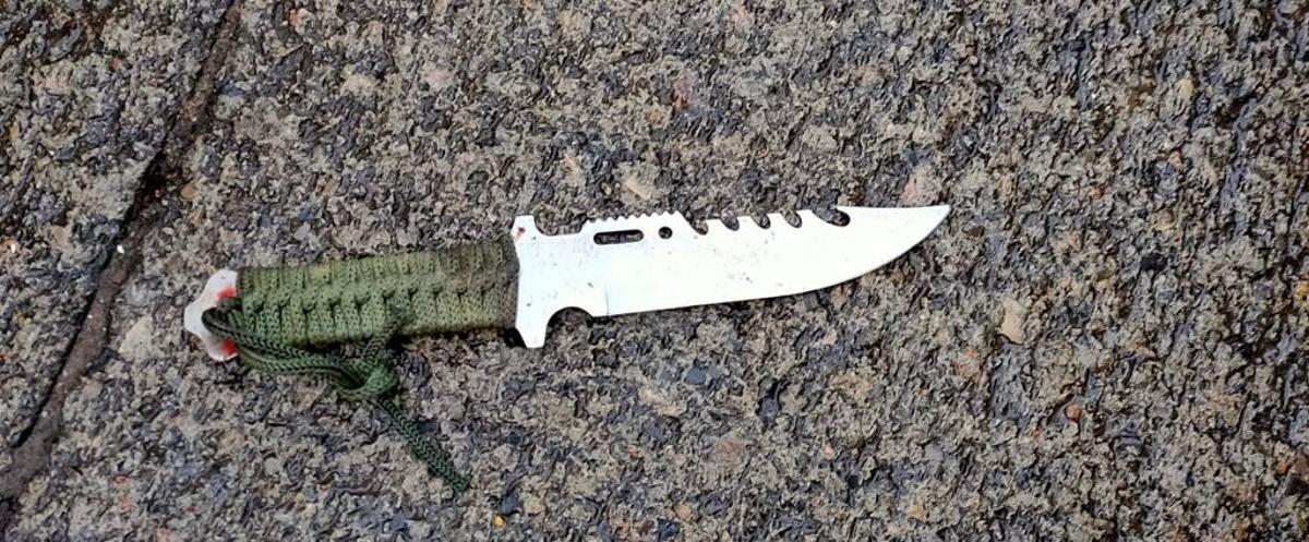 Arma utilizada por el agresor para acuchillar a su víctima.