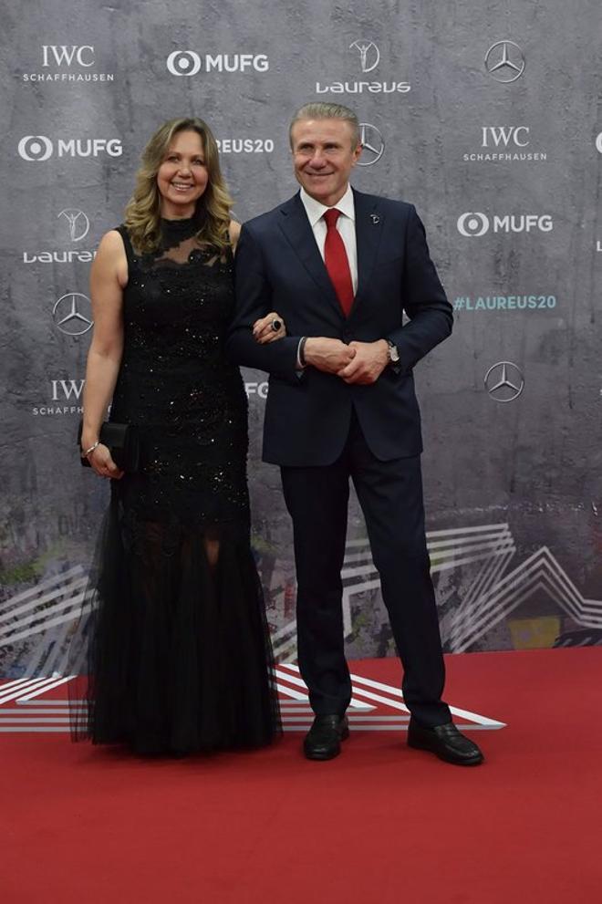 Sergey Bubka y su esposa Lilya Bubk  en la Gala de los Premios Laureus celebrada en el Verti Music Hall en Berlin.
