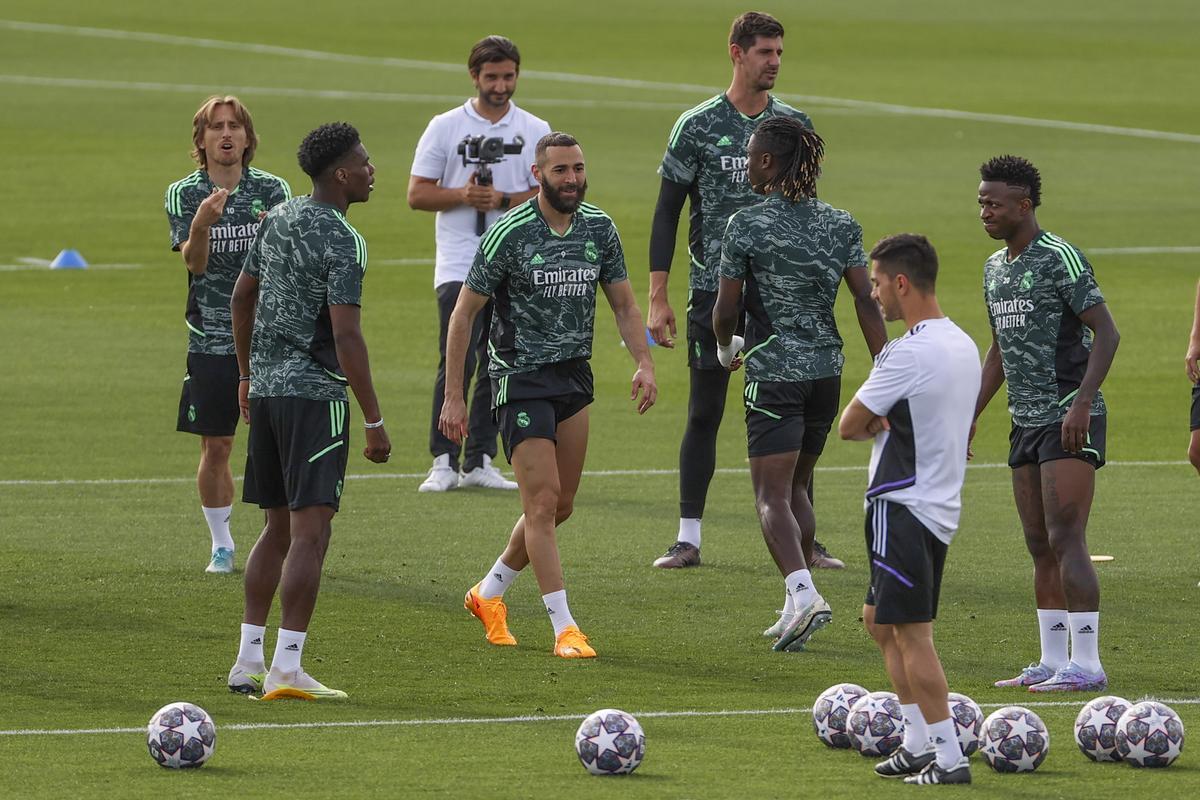 Último entrenamiento del Real Madrid antes de recibir al Manchester City