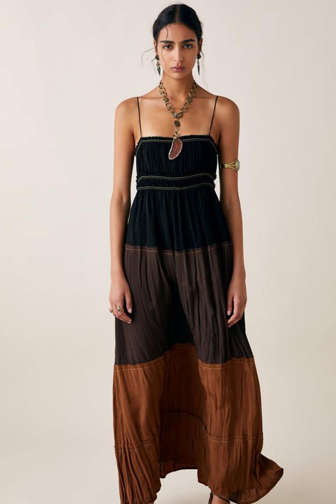 Vestido 'color block'