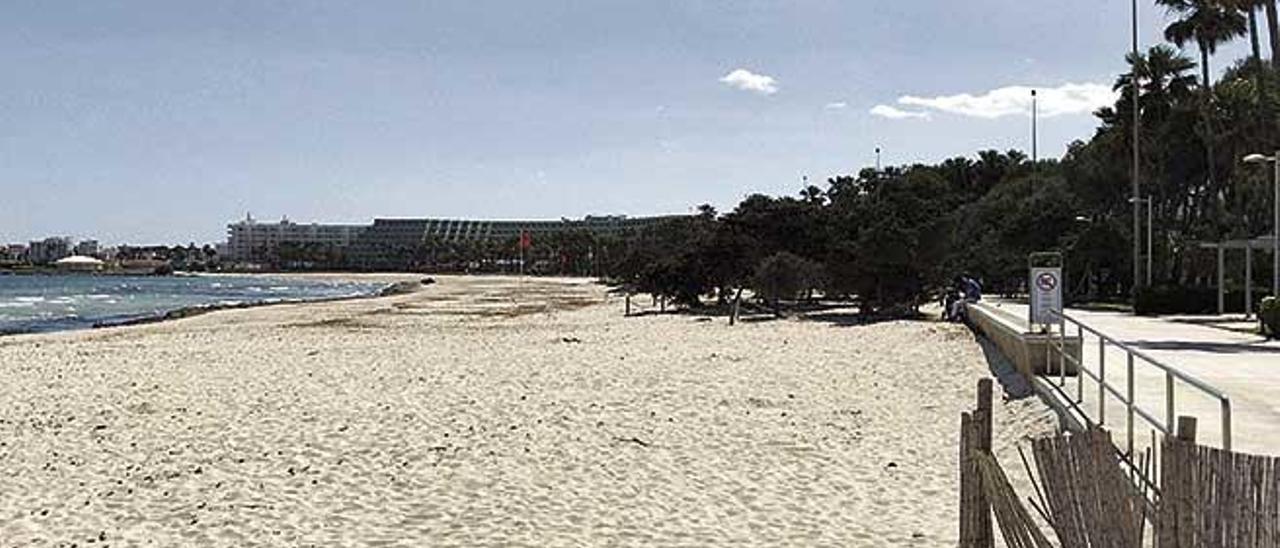 La playa de sa Coma luce bandera roja estos dÃ­as.