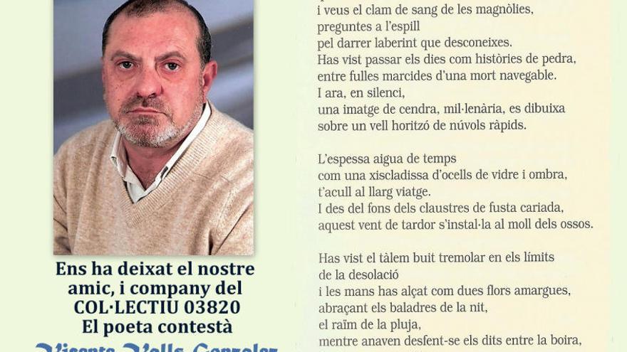 Fallece el poeta Vicente Valls