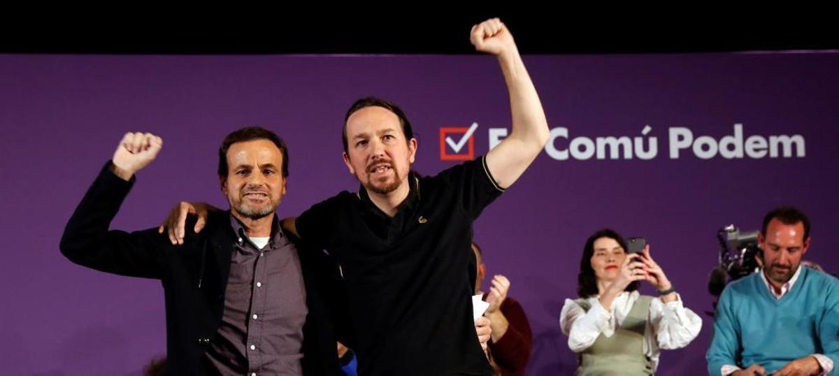 Iglesias, con Jaume Asens.