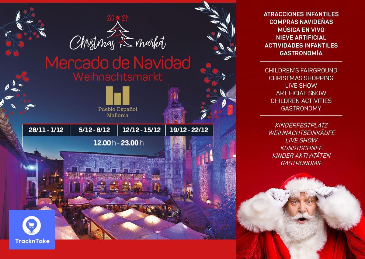 Compra tus entradas online par ael Mercado de Navidad del Pueblo Español.