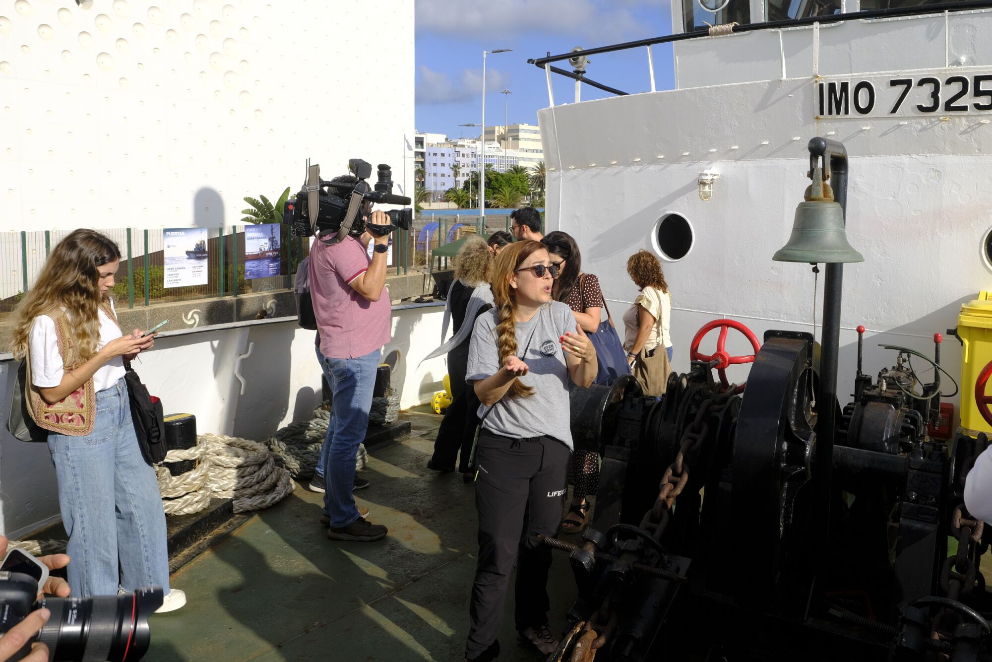 Jornada de puertas abiertas en el 'Open Arms' en el Puerto de Las Palmas