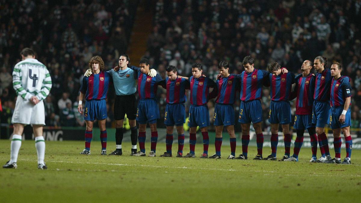 Minuto de silencio estremecedor en el Celtic Park, antes del inicio del Celtic - Barça del 11-M de 2004