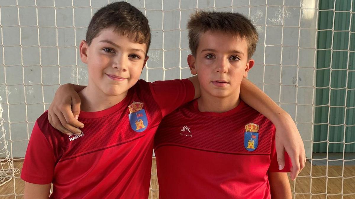 Darío Rodrigo y Hugo Pérez, benjamines de Mallén AD, fueron convocados por la selección aragonesa. | SERVICIO ESPECIAL