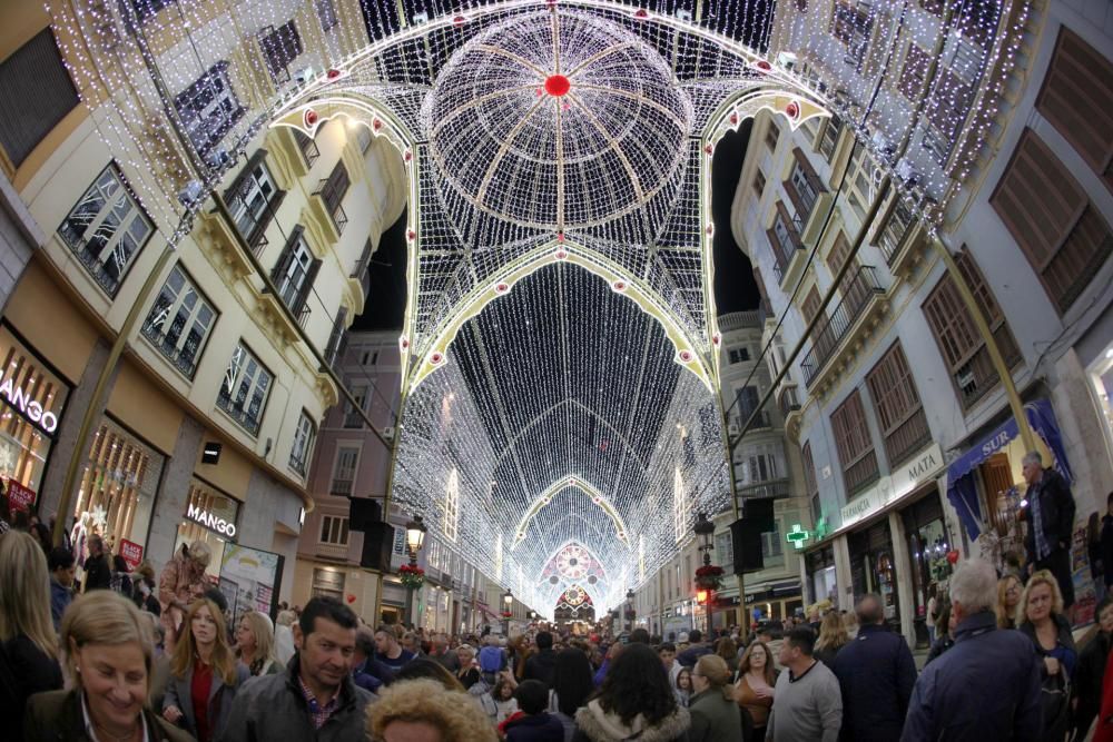 El encendido de las luces de Navidad de la calle Larios