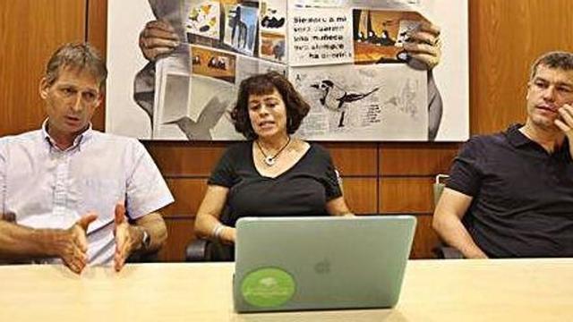Marcos Marí, Sandra Benbeniste y Marc Rahola, principales impulsores del foro.