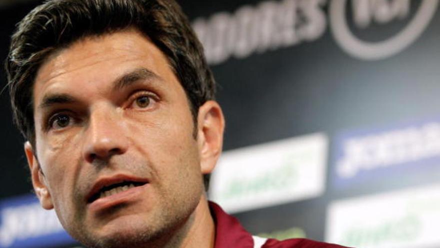 Pellegrino, entrenador del Valencia, en la rueda previa al partido ante el Real Madrid.