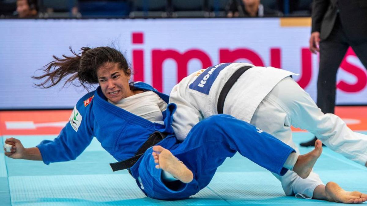 Cristina Cabañas, en el combate contra Tina Trstenjak.