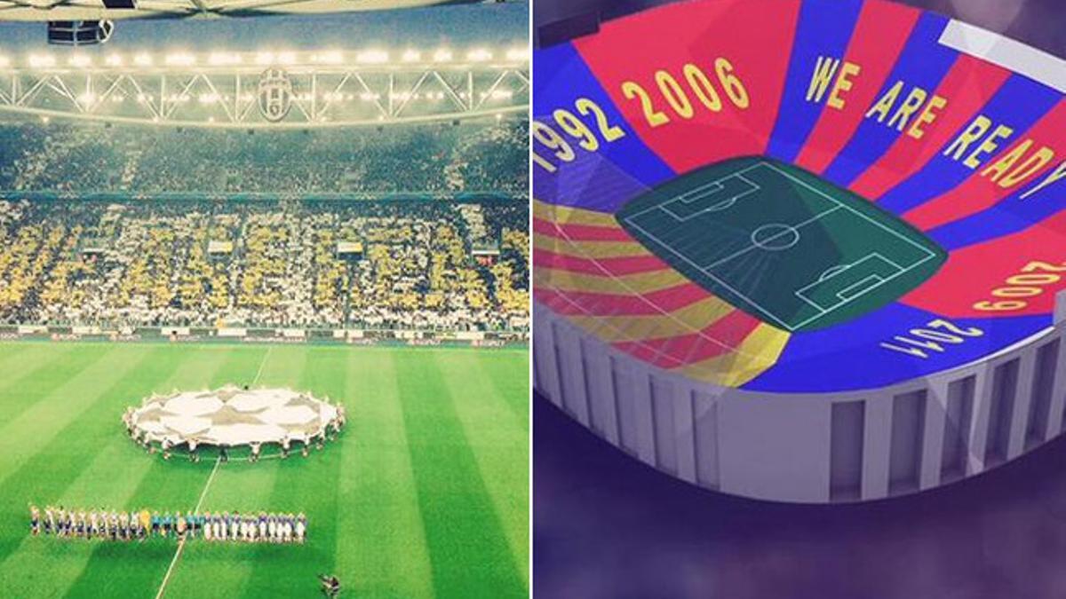 Las coincidencias del mosaico en el Juve-Madrid y el Barça-Bayern