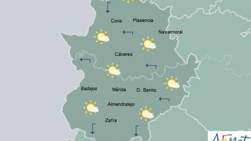 Navalmoral registra la temperatura más baja de Extremadura, -4,5 grados