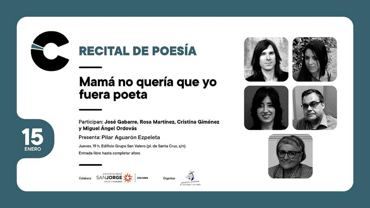 Cartel del ciclo 'Mamá no quería que yo fuera poeta'