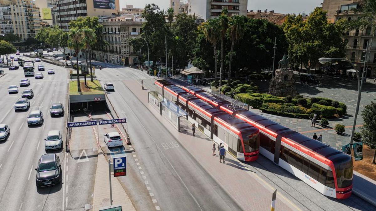 So soll der Startpunkt der Bahn an der Plaça d’Espanya aussehen. | FOTO: CAIB