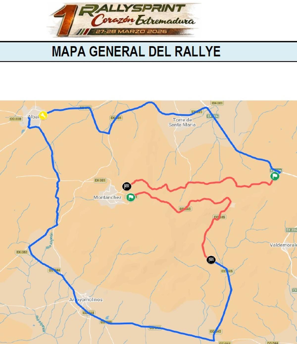 Mapa general del rallye.