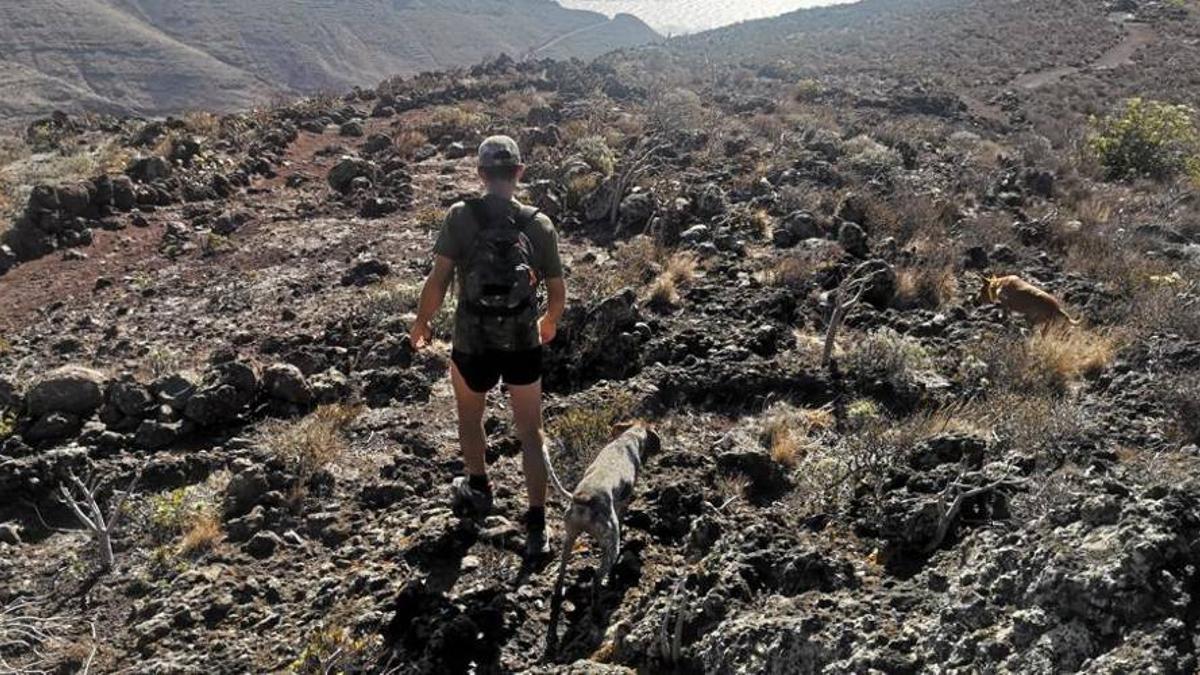 Cazador en La Gomera