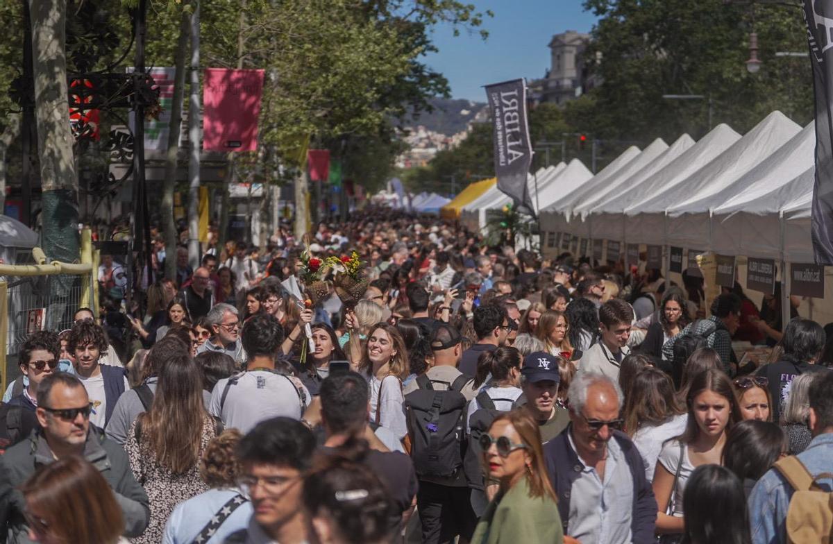 Celebración del día de Sant Jordi en Barcelona