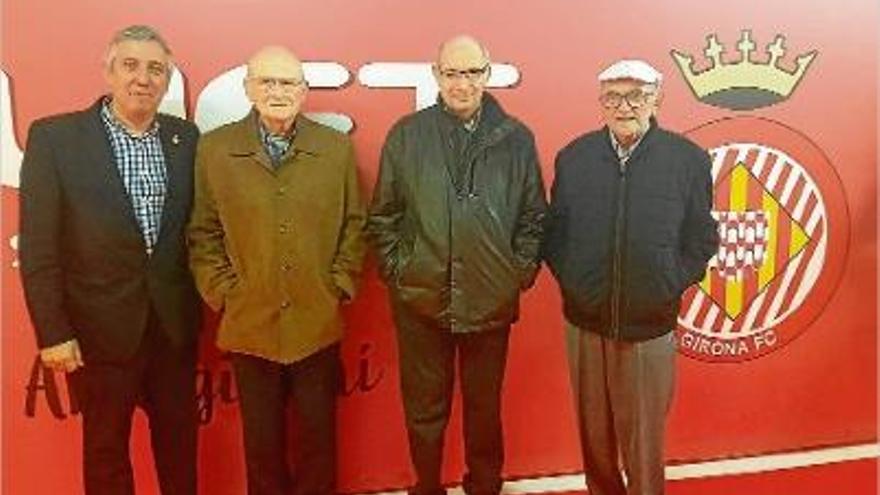 Els tres germans Ribera, exjugadors del club, a la llotja