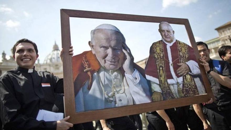 Francisco canoniza este domingo a Juan XXIII y a Juan Pablo II