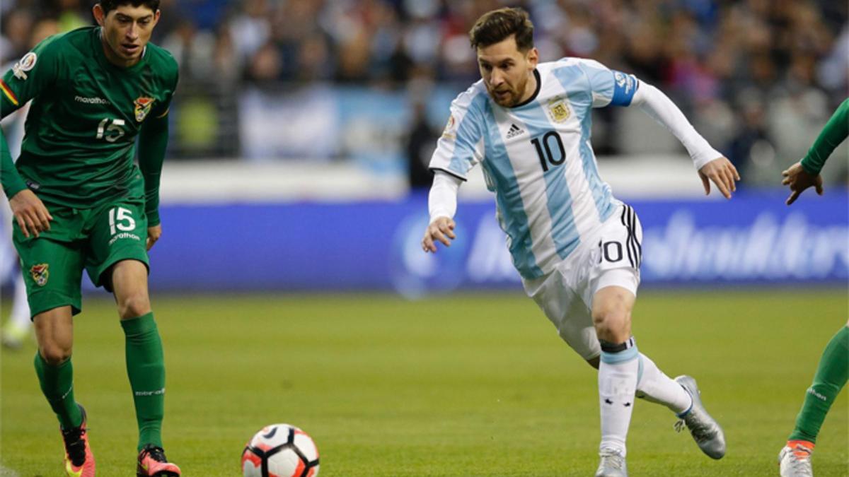 Messi jugó ante Bolivia